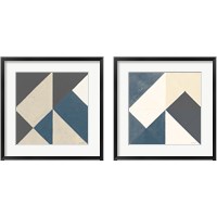 Framed Triangles  2 Piece Framed Art Print Set