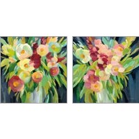 Framed 'Spring Flowers in a Vase 2 Piece Art Print Set' border=