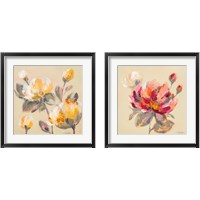 Framed Blooming Peony 2 Piece Framed Art Print Set