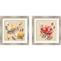 Framed Blooming Peony 2 Piece Framed Art Print Set