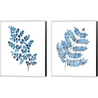 Framed Blue Fern 2 Piece Canvas Print Set
