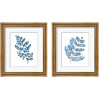 Framed 'Blue Fern 2 Piece Framed Art Print Set' border=