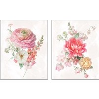 Framed 'Sorbet Floret 2 Piece Art Print Set' border=