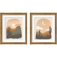 Framed 'Warm Desert 2 Piece Framed Art Print Set' border=