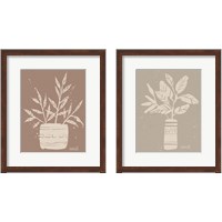 Framed 'Dreamy Boho Botanical Sketches  2 Piece Framed Art Print Set' border=