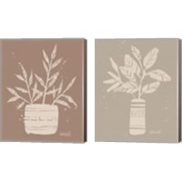 Framed Dreamy Boho Botanical Sketches  2 Piece Canvas Print Set