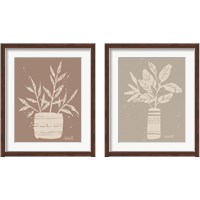 Framed 'Dreamy Boho Botanical Sketches  2 Piece Framed Art Print Set' border=