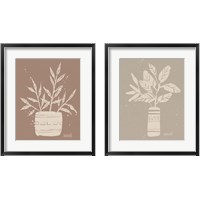 Framed 'Dreamy Boho Botanical Sketches  2 Piece Framed Art Print Set' border=