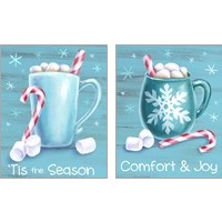 Framed 'Peppermint Cocoa 2 Piece Art Print Set' border=