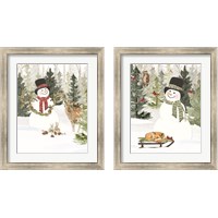 Framed 'Christmas in the Woods 2 Piece Framed Art Print Set' border=