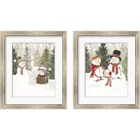 Framed 'Christmas in the Woods 2 Piece Framed Art Print Set' border=