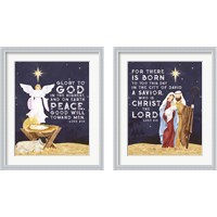 Framed 'Nativity 2 Piece Framed Art Print Set' border=