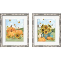 Framed 'Fall Sunshine 2 Piece Framed Art Print Set' border=