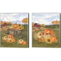 Framed 'Harvest Season 2 Piece Canvas Print Set' border=