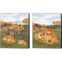 Framed 'Harvest Season 2 Piece Canvas Print Set' border=