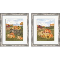 Framed 'Harvest Season 2 Piece Framed Art Print Set' border=