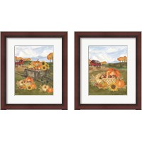 Framed 'Harvest Season 2 Piece Framed Art Print Set' border=