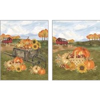 Framed 'Harvest Season 2 Piece Art Print Set' border=