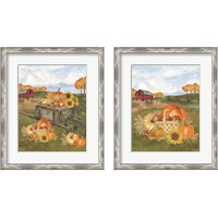 Framed 'Harvest Season 2 Piece Framed Art Print Set' border=