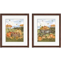 Framed 'Harvest Season 2 Piece Framed Art Print Set' border=