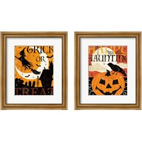 Framed 'Halloween is Calling 2 Piece Framed Art Print Set' border=