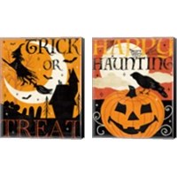 Framed 'Halloween is Calling 2 Piece Canvas Print Set' border=