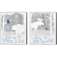 Framed 'Woodland Wishes 2 Piece Canvas Print Set' border=