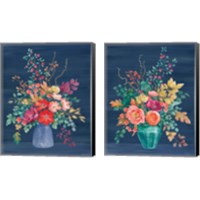 Framed 'Floral Drama 2 Piece Canvas Print Set' border=