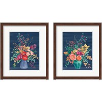 Framed 'Floral Drama 2 Piece Framed Art Print Set' border=