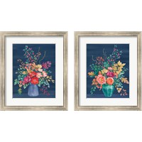 Framed 'Floral Drama 2 Piece Framed Art Print Set' border=