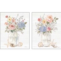 Framed 'Coastal Cottage 2 Piece Art Print Set' border=