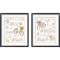 Framed 'Coastal Cottage 2 Piece Framed Art Print Set' border=