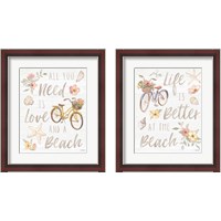 Framed 'Coastal Cottage 2 Piece Framed Art Print Set' border=