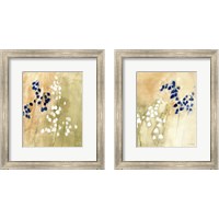 Framed 'Floral with Bluebells and Snowdrops 2 Piece Framed Art Print Set' border=