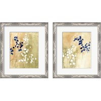 Framed 'Floral with Bluebells and Snowdrops 2 Piece Framed Art Print Set' border=