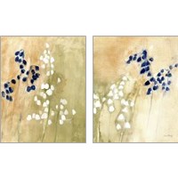 Framed 'Floral with Bluebells and Snowdrops 2 Piece Art Print Set' border=