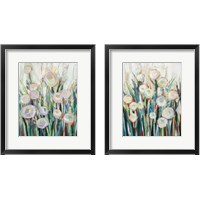 Framed 'Sprinkled White Flowers 2 Piece Framed Art Print Set' border=