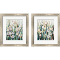 Framed 'Sprinkled White Flowers 2 Piece Framed Art Print Set' border=