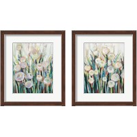Framed 'Sprinkled White Flowers 2 Piece Framed Art Print Set' border=