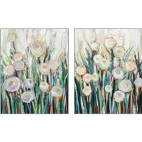 Framed 'Sprinkled White Flowers 2 Piece Art Print Set' border=