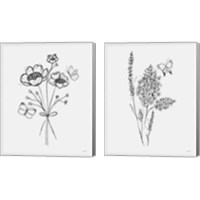 Framed 'Among Wildflowers 2 Piece Canvas Print Set' border=