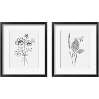 Framed 'Among Wildflowers 2 Piece Framed Art Print Set' border=