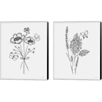 Framed 'Among Wildflowers 2 Piece Canvas Print Set' border=