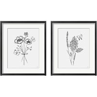 Framed 'Among Wildflowers 2 Piece Framed Art Print Set' border=