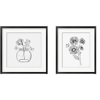 Framed 'Among Wildflowers 2 Piece Framed Art Print Set' border=