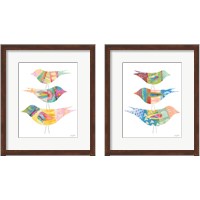Framed 'Spring Birds 2 Piece Framed Art Print Set' border=