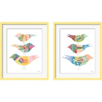 Framed 'Spring Birds 2 Piece Framed Art Print Set' border=