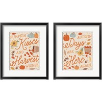Framed 'Harvest Wishes 2 Piece Framed Art Print Set' border=