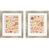 Framed 'Harvest Wishes 2 Piece Framed Art Print Set' border=