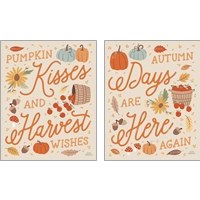 Framed 'Harvest Wishes 2 Piece Art Print Set' border=
